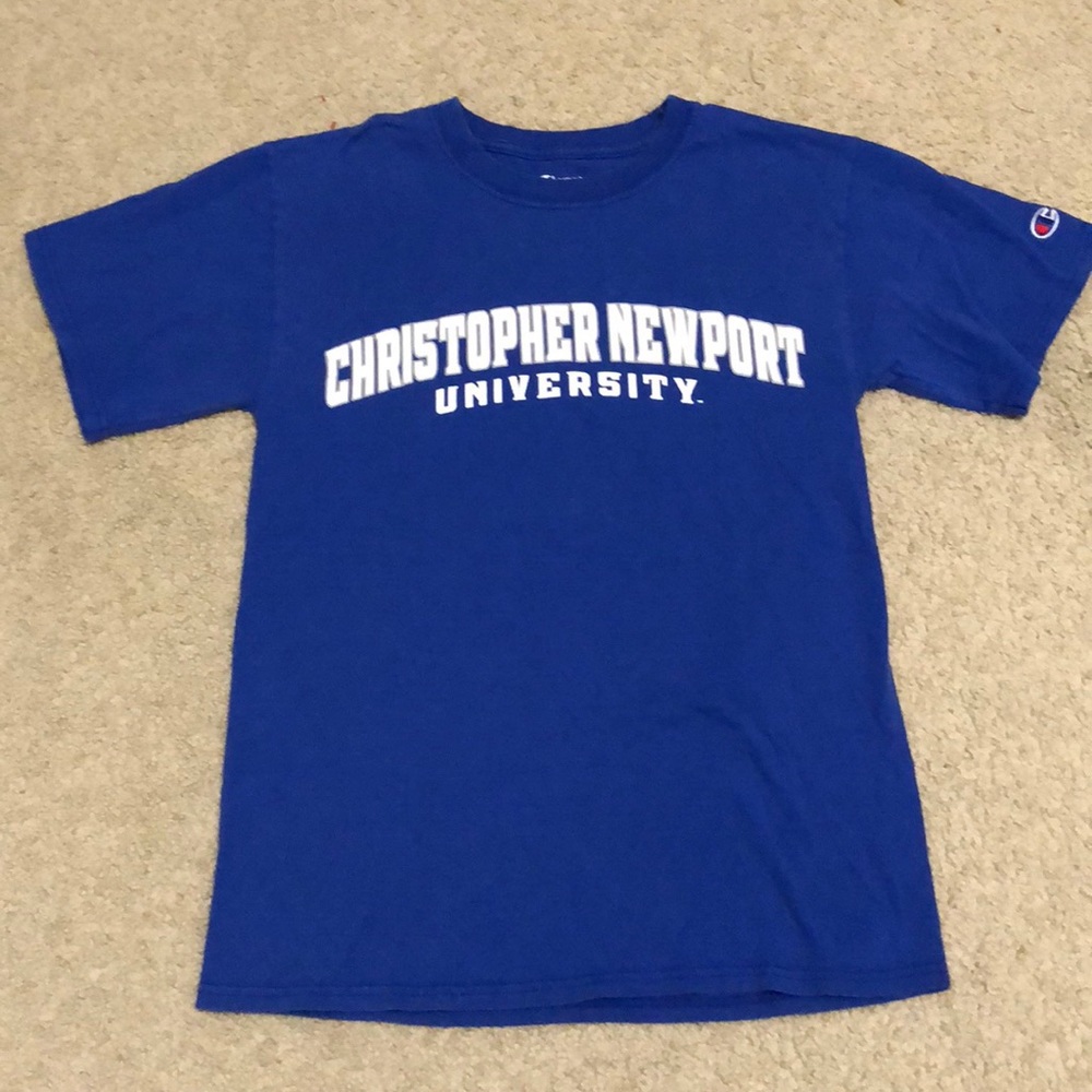 Christopher Newport University royal blue T-shirt
